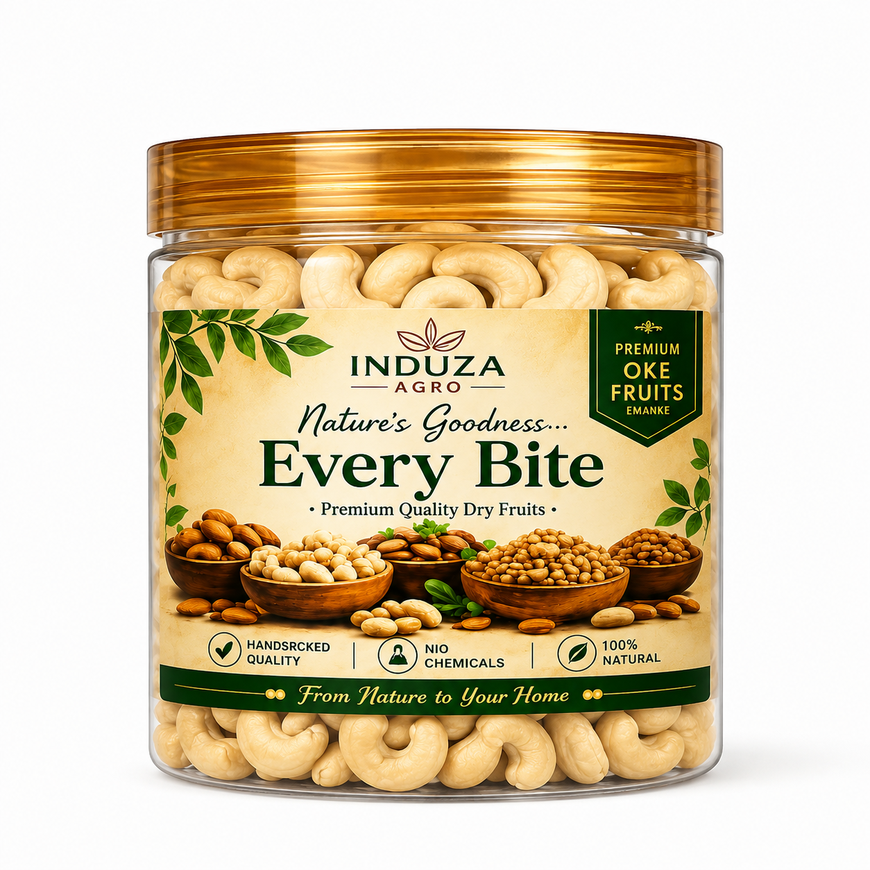 Induza Agro 100% Natural Premium Cashews 250 gram