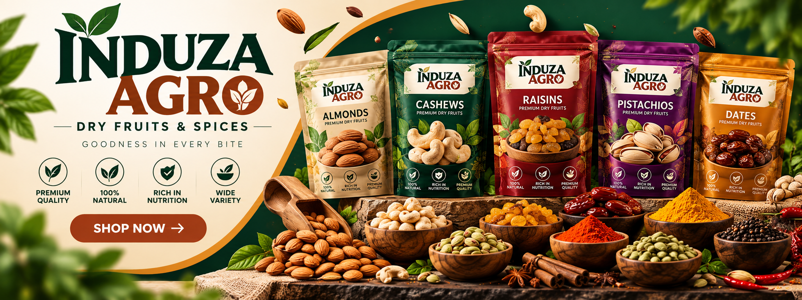 Induza Agro Dry Fruits Banner